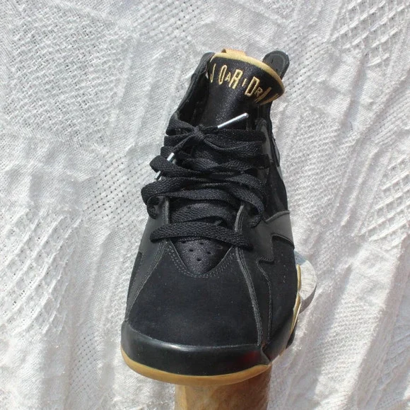 Size 10.5 - Jordan 7 Retro Golden Moments Pack 2012 Black Gold Rare - Picture 6 of 12